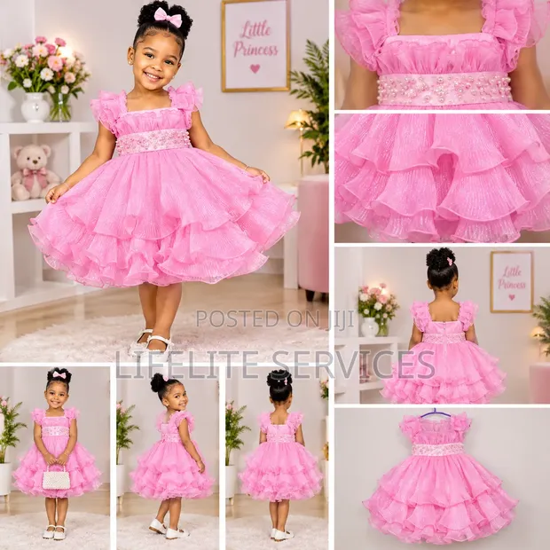 Young Girls Applique Elegant Dresses (6 Months - 7 Years) - 1