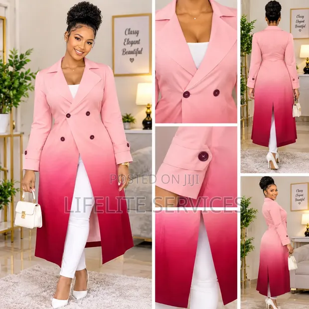 Elegant Women's Mid-Length Trench Coat - 1