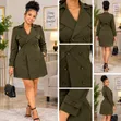 Elegant Women's Mid-Length Trench Coat - 2