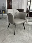 Modern Accent/Balcony Chair - Marigold Orange Faux Leather - 3