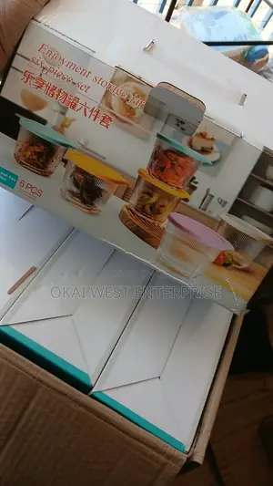 Glass Storage Jar with Lid - 6-in-1