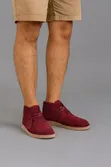 Clarks Suede Desert Boots - Burgundy - 2