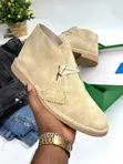 Clarks Suede Desert Boots - Burgundy - 5