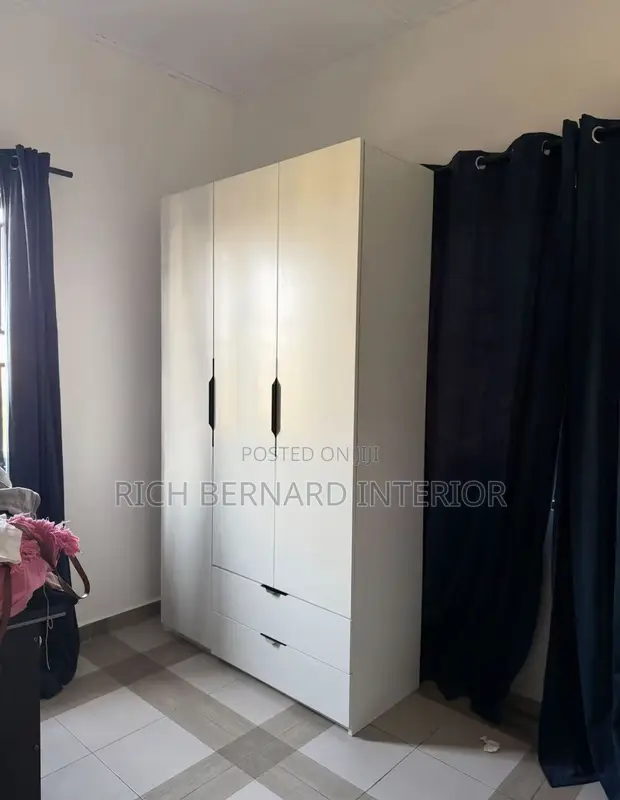 Modern 2-in-1 White Wardrobe - 1