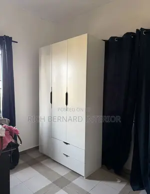 Modern 2-in-1 White Wardrobe