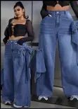 Dr. Denim Cargo Stylish Wide Leg Jeans - 1