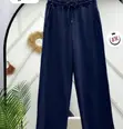 Women's Black Wide Leg Joggers - 3
