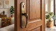 J B Door Handle Lock - Antique Brass - 2
