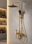 Quality Gold Four-in-One Shower Pole - 1