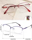 Ladies Semi Rimless Reading Glasses +1.0 - 3