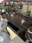 Black Glass U-Leg Center Table - 4