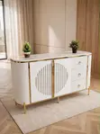 White Gold Sideboard Buffet - 1