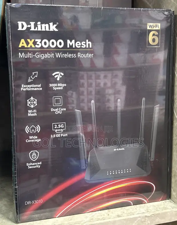 D-Link AX3000 Mesh Multi-Gigabit Wireless Router - 1