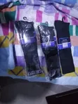 100K Brand Pure Cotton Long Socks - Black - 1