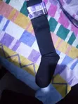 100K Brand Pure Cotton Long Socks - Black - 2