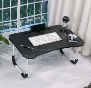 Foldable Laptop and Study Desk with Card Slot and Cup Holder