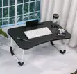 Foldable Laptop and Study Desk with Card Slot and Cup Holder - 1