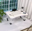 Foldable Laptop and Study Desk with Card Slot and Cup Holder - 2