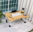Foldable Laptop and Study Desk with Card Slot and Cup Holder - 3
