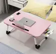 Foldable Laptop and Study Desk with Card Slot and Cup Holder - 5