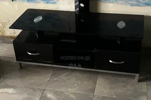 Used Glass TV Stand with Drawers