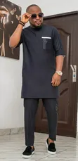 Black Kaftan - Men's - 4