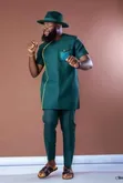 Green Kaftan for Men - 4
