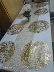 Classic Modern Mesh Table Runner & Placemats Set - 4