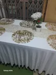 Classic Modern Mesh Table Runner & Placemats Set - 5