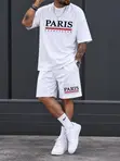 Men's 2-Piece Casual Round-Neck T-Shirt and Short Pants Set - 1