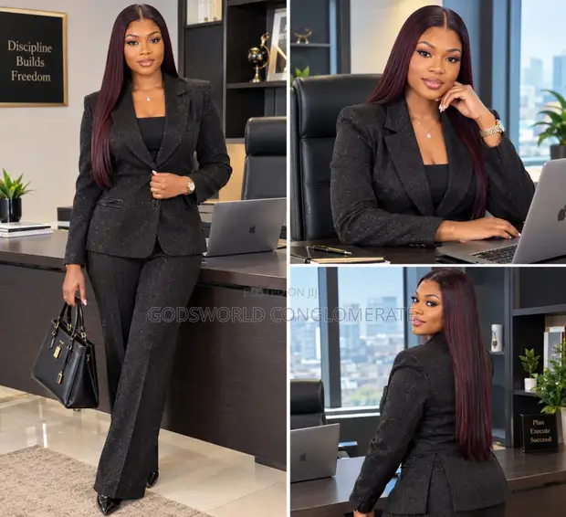 Executive Black Ladies Suit - 1