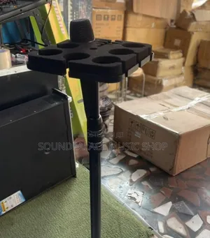 6-in-1 Multi-Microphone Stand Tray Holder