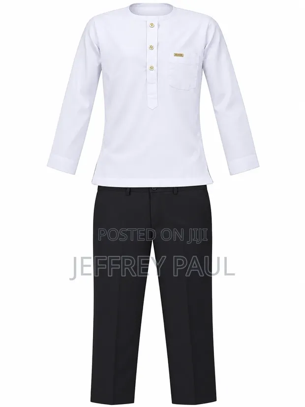 Luxury White on Black Men's Suit - 2XL - 1