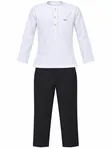 Luxury White on Black Men's Suit - 2XL - 1