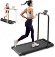 2-in-1 Foldable Under Desk Walking Pad Treadmill with LED Display - 2