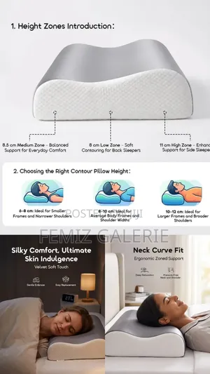 Oraimo CloudEase Memory Foam Pillow - Ergonomic Neck Support