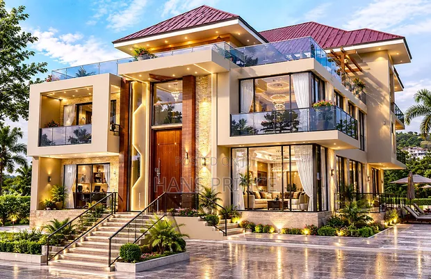 Modern Three-storey 6 Bedroom Residential Building Plan - 1