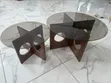 2-in-1 Glass Top Center Table Set - 1