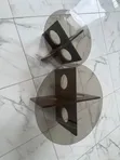 2-in-1 Glass Top Center Table Set - 2