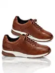 Original SLOANE Men's Brown Leather Casual Lace-Up Shoes - Size 42 - 1