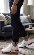 Omega X Sneakers - White/Navy/Red - 2