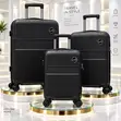 Black Silicon Luggage Set (3-Piece) - 2