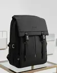Simple Backpack - Black Leather - 1