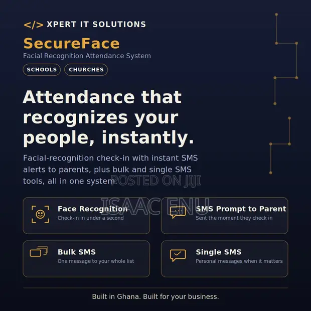 SecureFace Facial Recognition Attendance System with SMS - 1