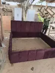 Queen Size Bed Frame - Wine Colour - 2