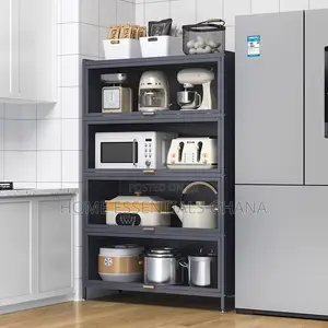 IRO Kitchen Cabinet with Dustproof Doors | Multi-Layer Rack