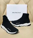 Balenciaga Speed Sock - Black with White Sole - 2