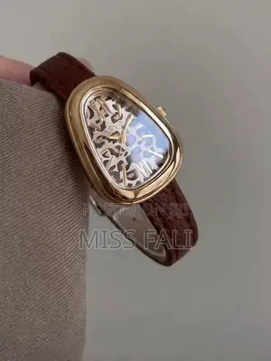 Wild Muse Gold-Tone Watch with Leopard Dial
