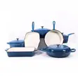 7-Piece Non-Stick Enamel Cast Iron Cookware Set - 1