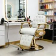 Heavy-Duty Antique-Style Hydraulic Barber Chair - 2